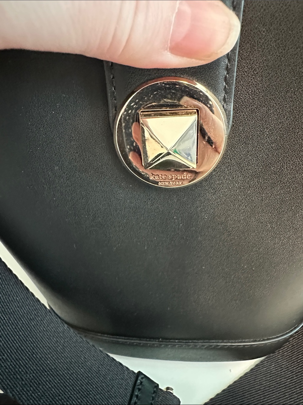 kate spade Black Bucket Crossbody with Gold-Tone Emblem - Picture 5 of 9